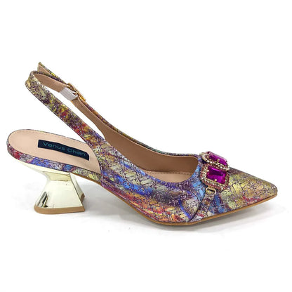 Newest Style Teal Sky Color Platform Design Peep Toe Ladies Shoes Matching Bag Set For Mature Women Heel Party Pump