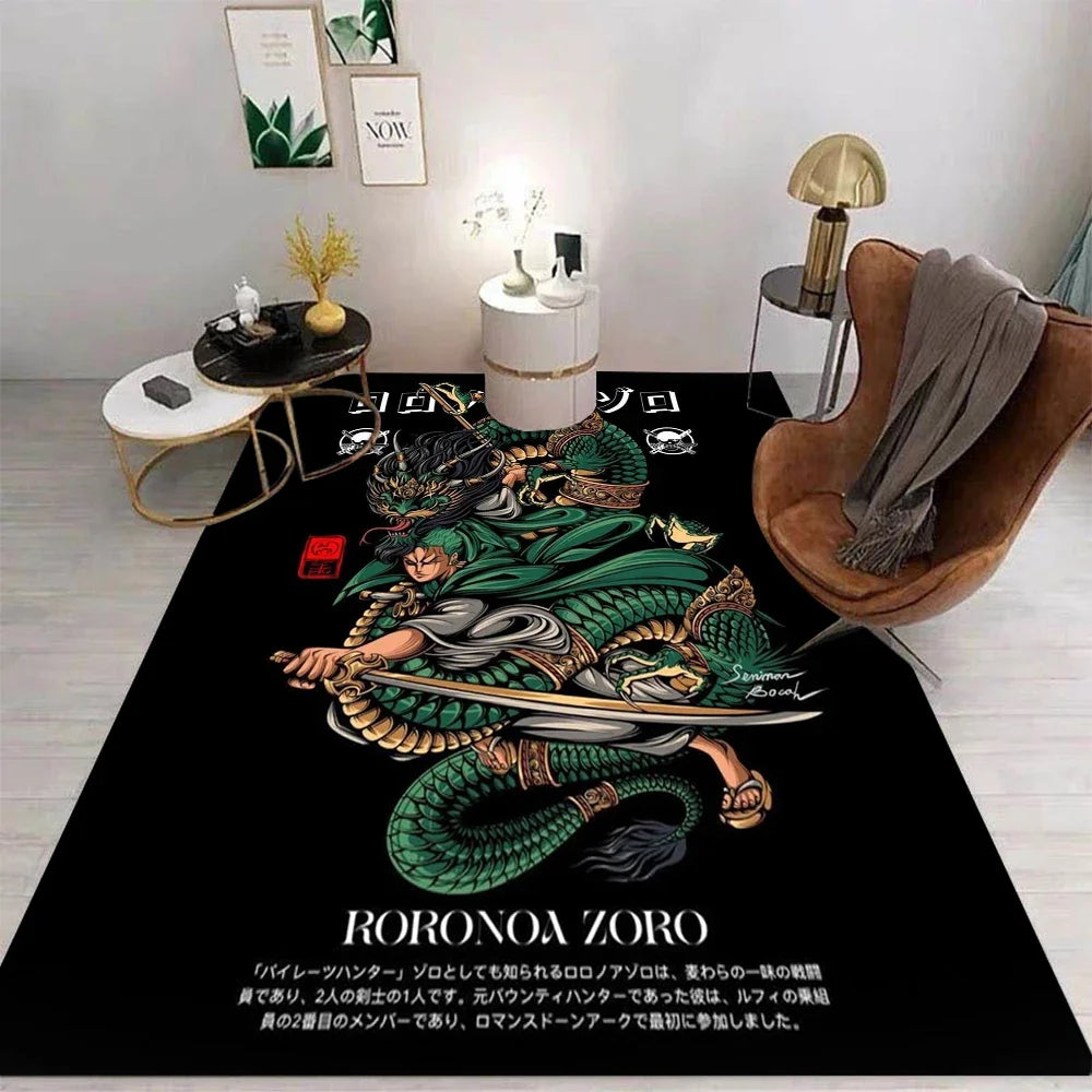 Famous Japanese Anime Printed Carpet Free Exploration Style Decor Rug Home Room Non Slip Area Rugs Cloakroom Floor Matfloor Mat