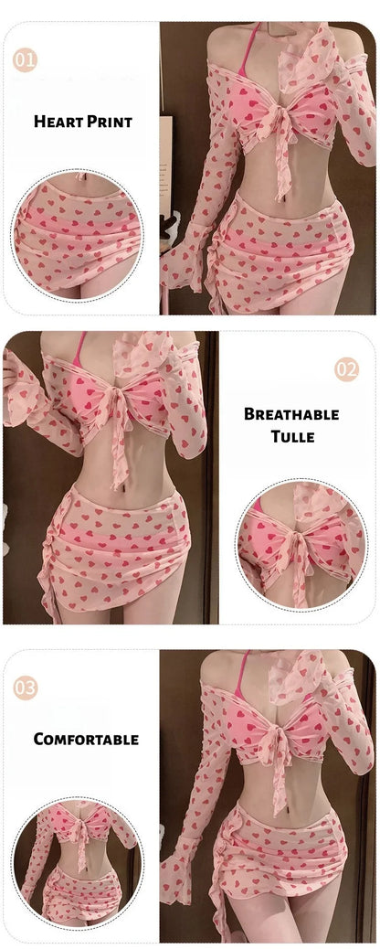 Solid Cute Women Checkered Bikini: Flattering, Slimming  High-Cut Two-Piece Bikini Hot Vacation Swimming Beach