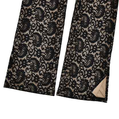 Fantoye Sexy Backless Lace Patchwork Women Jumpsuit Black Sleeveless High Elastic Rompers Spring Bodycon Elegant Party Clubwear