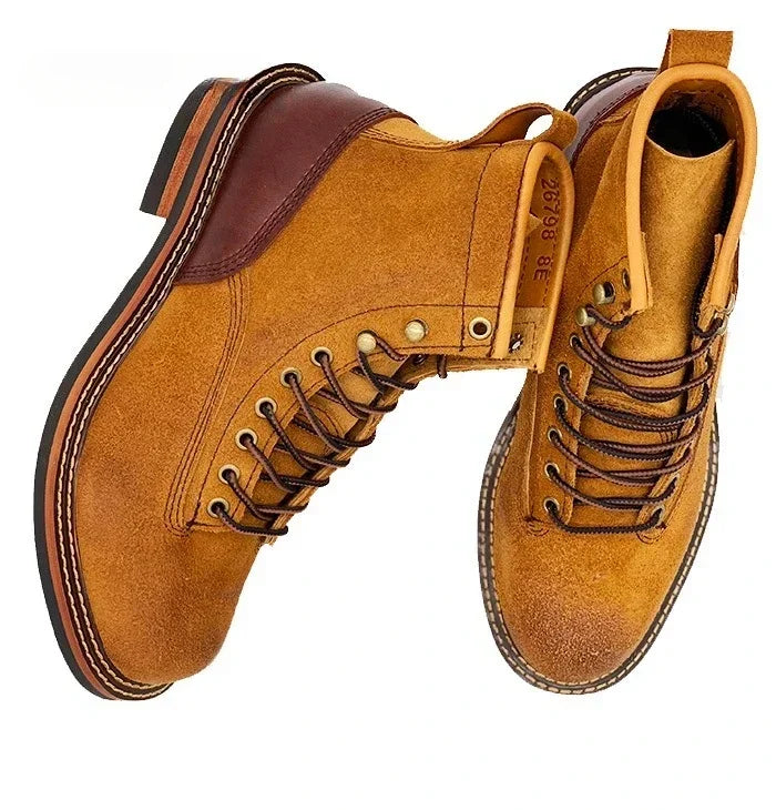 Men High Quality Brand Outdoor Genuine Leather Boots Special Desert Combat Boots Men's Designer Shoes Ankle
