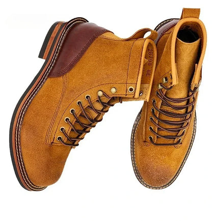 Men High Quality Brand Outdoor Genuine Leather Boots Special Desert Combat Boots Men's Designer Shoes Ankle