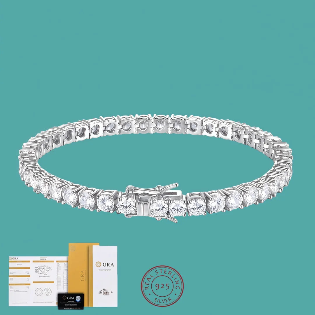 D VVS1 Moissanite Tennis Necklace S925 Sterling Silver Classics for Women Man Exquisite Jewelry Simulated Diamond Necklaces Gift