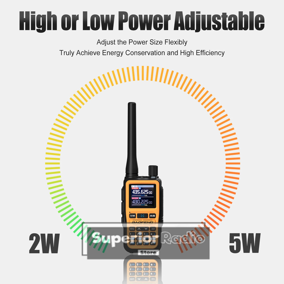 Baofeng UV-5R Mini Two Way Radio Orange BF-5R Mini Walkie Talkie Bluetooth Power Adjustable Tiny Size 1/2/4PCS Frequency Copy 5W