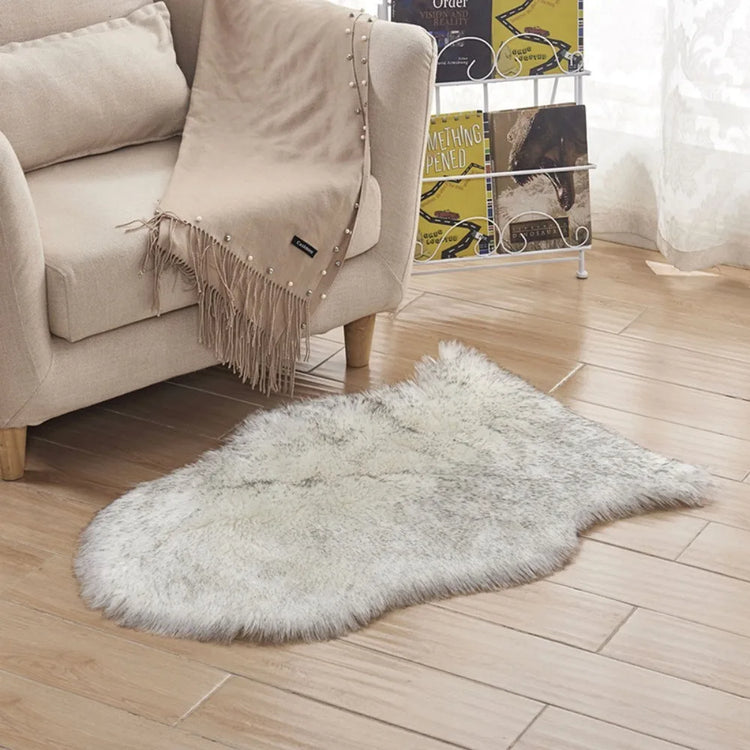 Imitation Wool Non Slip Fluffy Shaggy Floor Protection Soft Rugs Washable Sheepskin Rug Bedroom Mats Faux Fur Home Decor