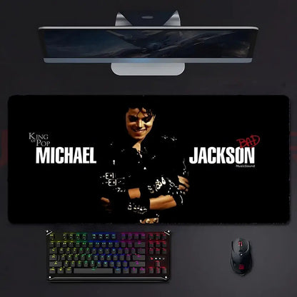 Pop Music M-Michael Jackson Mouse Pad Mousepad Large Gaming LockEdge Thickened PC Table Desk Mat