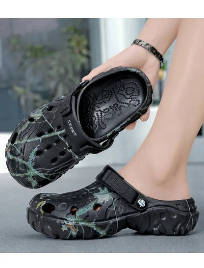 Summer Men Slippers Camouflage Platform Outdoor Clogs Shoe Women Beach Sandals Male Soft EVA Indoor Home Slides Big Size 46 47