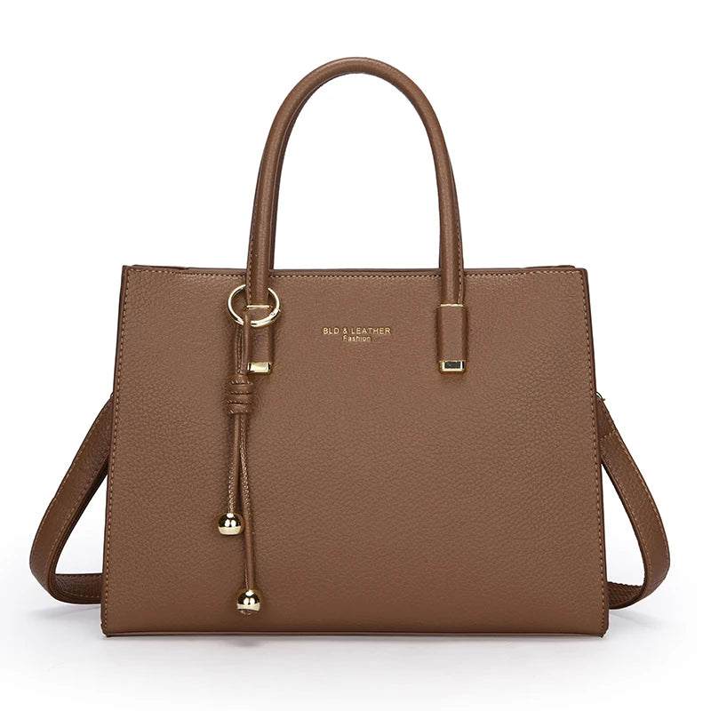 Genuine Brand Top Quality Leather Handbag Women's Tote Messenger Sac Designer Large Capacity 3 Levels Shoulder Crossbody Bags
