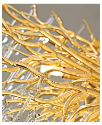 Rectangle Luxury Gold Crystal Chandelier For Dining Living Room Lobby Kitchen Table Modern Lurxy Gold Crystal Celling Chandelier