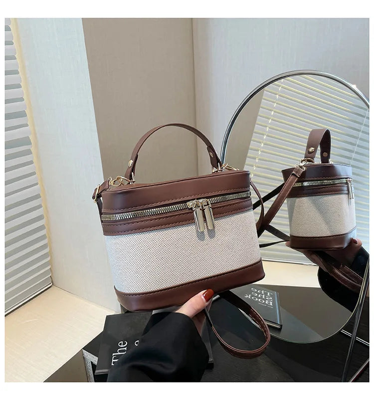 Fashion Round Bucket Bags For Women's Daily Used, Leopard Pattern Crossbody Shoulder Bag For Commuting, Casual Ladies Handbags