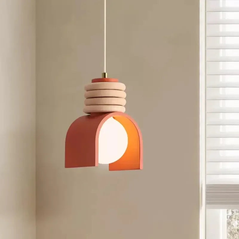 Japanese Wabi-sabi Bedroom Bedside Lighting Retro Macaron Chandelier Lights American Bar Pendant Lights Luminaria LED