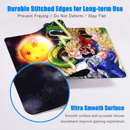 Hot Anime Dragon Ball Mouse Pad 30x60cm Manga Panel Laptop Office Goku Rubber Soft Table 30x80cm Pc Gaming Washable Non-Slip Mat