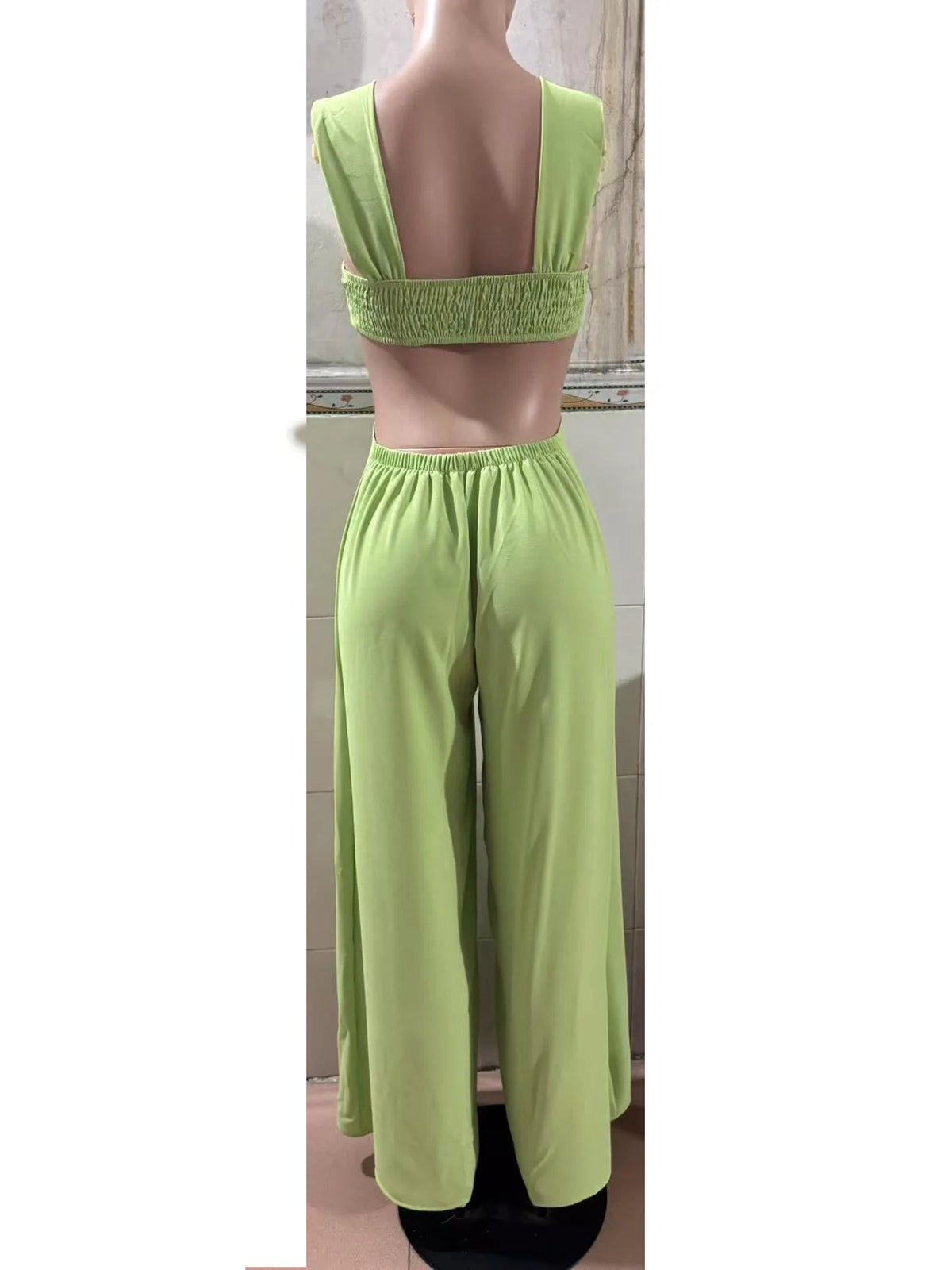 2026 Backless Jumpsuits For Woman Jumpsuit Sling Hollow Out Slim Solid Color Sleeveless Casual Elegant Temperament Simple Style