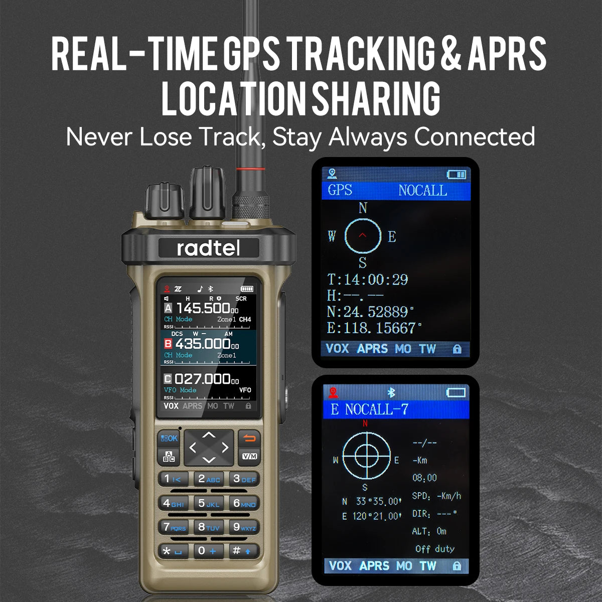 Radtel RT-950 Pro Sand Color Walkie Talkie with GPS APRS 10W Bluetooth Phone Programming Ham Radio RT-950PRO SSB CW AM FM Radio