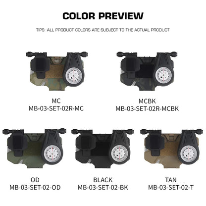 Tactical Militar Outdoor Survival Compass for MOLLE Mobile Phone Holder Navigation Board Foldable Admin Panel Hunting Vest Gear