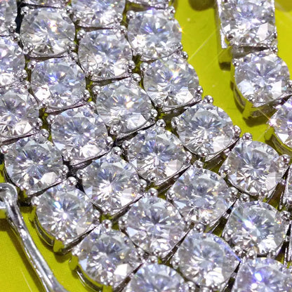 NUOYA Hip Hop Moissanite Tennis Necklace Ice Out VVS1 Diamond Chain Sparkling Jewelry Luxury Gifts for Men and Women