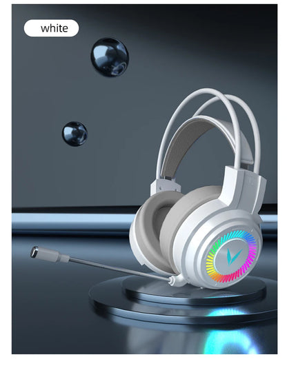G60 Gaming Headset 7.1 Stereo SVirtual Surround Bass Earphone Headphone with Mic LED Light for Computer PC Gamer Foldable G58