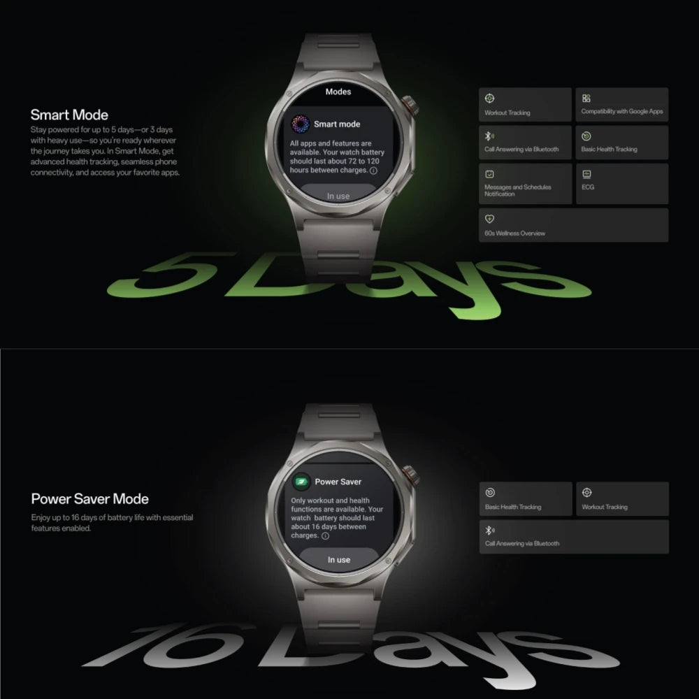 [New Arrival] Global Version Smartwatch OPPO Watch X3 Snapdragon W5 Up to 16 Days of Battery Life AMOLED Display NFC IP68
