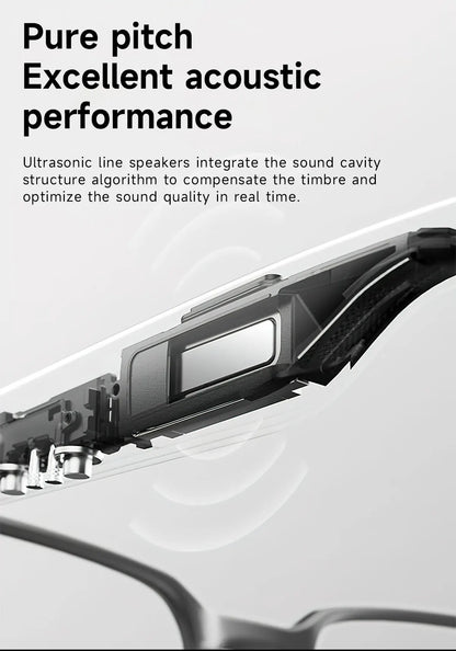 Smart Glasses With 8M HD camera 1200P anti-shake HD video AI intelligent voice assistant Real-time translation Object recognion