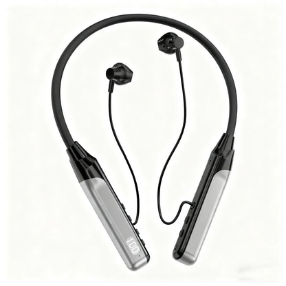 Wireless Headset 5.3 Neck Strap Headset Gaming LED display Stereo Sports headset with magnetic earbuds
