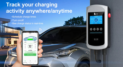 Feyree GB/T EV Charger 7.6kw 32A Dynamic Load Balancing Wallbox 4.3inch LCD Wifi APP Charging Log 11KW 22KW 3P Charging Station