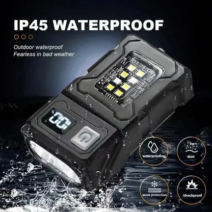 Tactical Portable Work Light EDC Flashlight Tool Mini LED Flashlight Outdoor Camping Hiking Tool MOLLE Flash Light Rechargeable