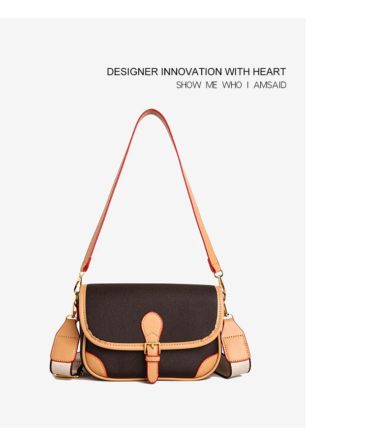 Fashion Women's Shoulder Bag Vintage Simple PU Leather Crossbody Bags for Women Luxury Designer Bag Ladies Purses and Handbags