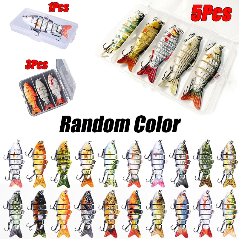 6 Segment Multi Jointed Fishing Lure Sinking 10cm 17.5g Swimbait Artificial Wobbler Crankbait Hard Bait Pesca Tackle 5