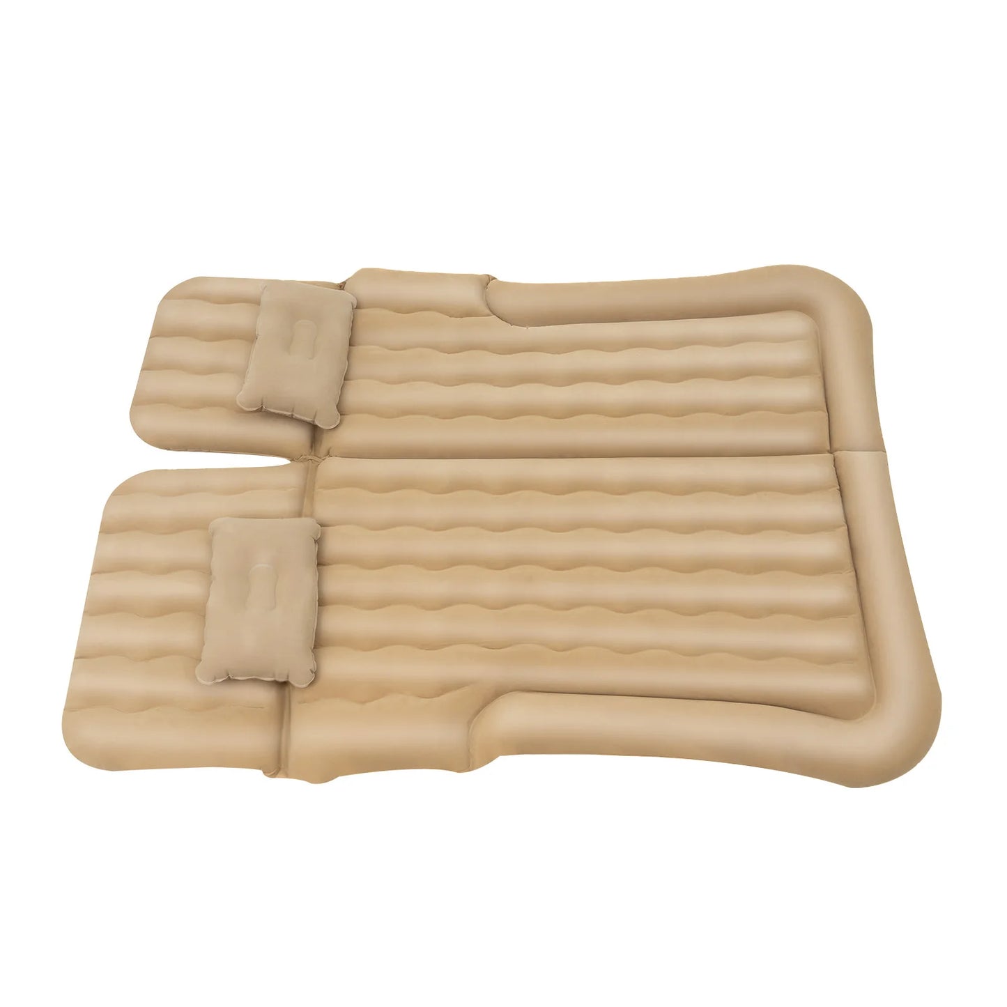 Universal Foldable Inflatable Bed Portable Inflatable Mattress Set Car Back Seat Sleeping Flocking Air Bed Cushion w/Pump+Pillow