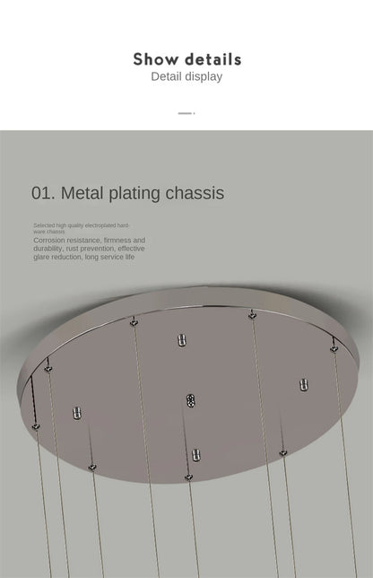 Creative Irregular Pendant Lights Modern LED Lighting Indoor Living Room Villa Hotel Loft Chandelier PVC Glass Lighting Fixtures