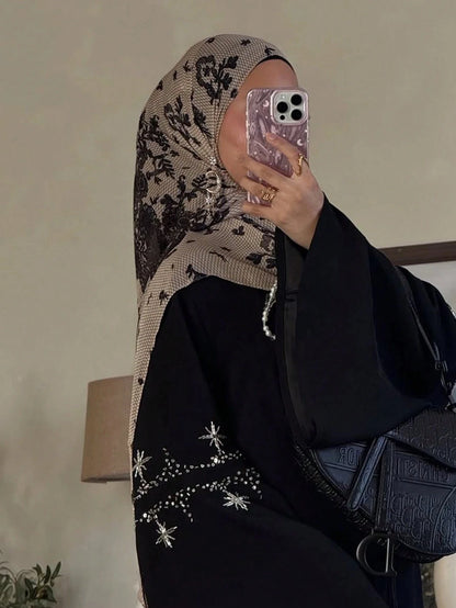 1Pcs Watercolor Print Hijab Women Bohemian Soft Islam Ramadan Muslim Hijabs Foulard Femme Shawl Wrap Scarf Headscarf