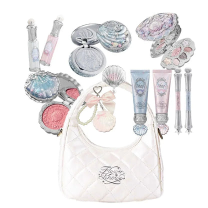 Makeup Set Flower Knows Shell Pearl Bunny Garden Setting Powder Lip Gloss Blush All In One Baking Powder Glitter Highlighter Kit