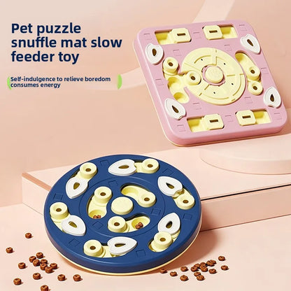 Multi Layer Sliding Pet Puzzle Slow Feeder Tray Snuffle Treat Maze Toy Anti Choke Prevent Bloating Relieve Boredom for Dogs Cats