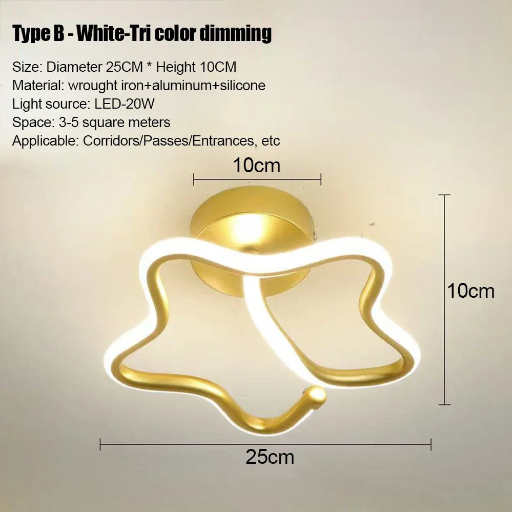 LED Strip Aisle Ceiling Lights Modern Minimalist Living Room Lamps For Balcony Entrance Home Decor Fixtures various styles