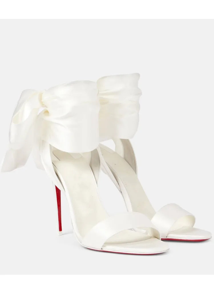 European and American Summer New Ankle Strap Women's Slim High-heeled Sandals Fashionable and Sexy Party Wedding Sandals