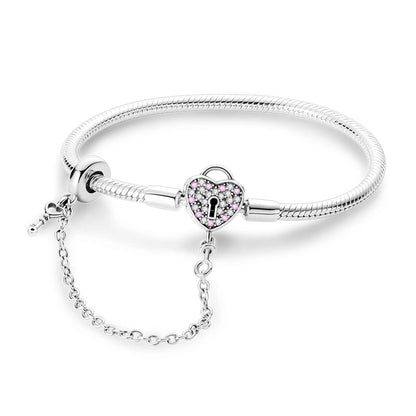 925 Sterling Silver Heart Love Snake Chain Bracelet Infinite Knot Butterfly For Women Fit Original Charms Beads Jewelry Gift