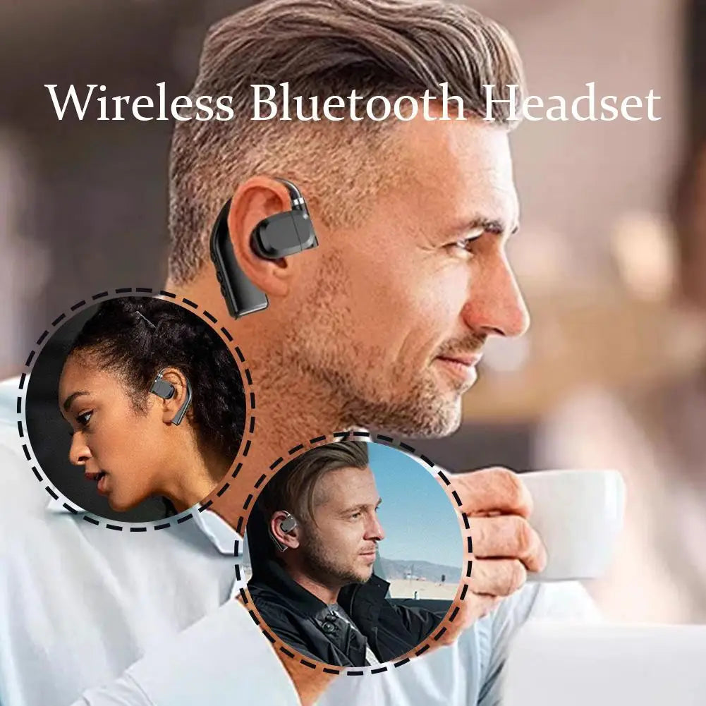 2PCS Bluetooth Ear Hooks Rotatable Earphones LED Digital Display Wireless Sport Headphones Long Battery Life Headset