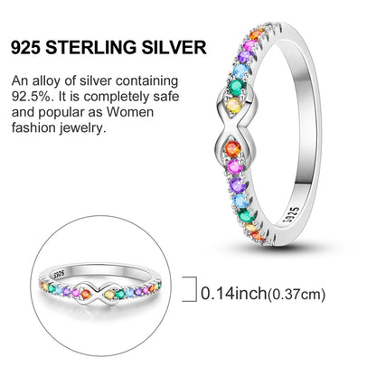 LAZA 925 Sterling Silver Colorful Rings Sparking Zirconium Bowknot Moon Sun Original Ring For Women Anniversary Wedding Gifts