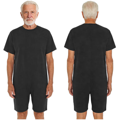 Men Women Special Needs Adaptive Clothing Elderly Alzheimer ASD Anti-Strip Jumpsuit Back Zipper Bodysuit Daily Wear Homewear