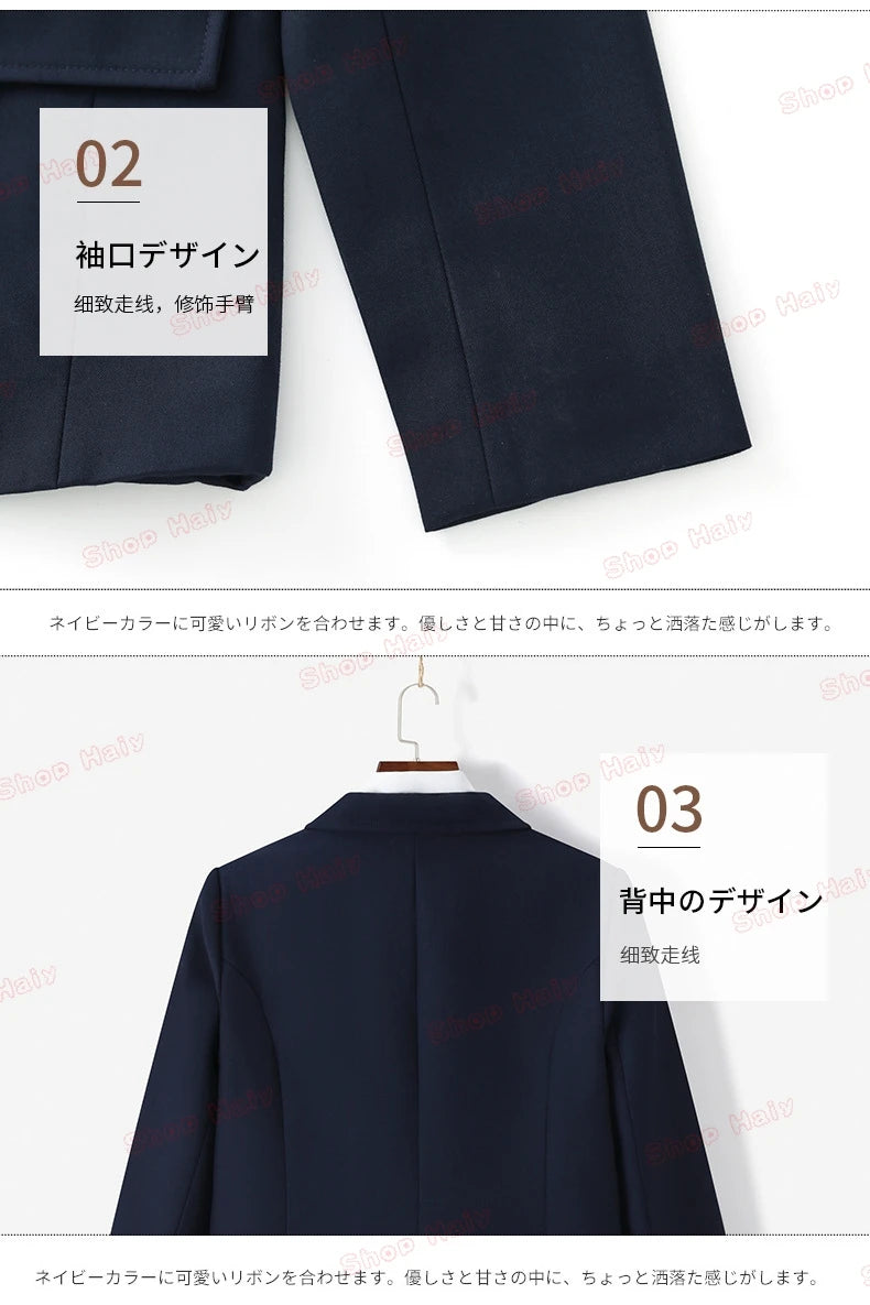 JK Japanese School Uniform Jacket Girls Multicolor Graduation Outfit for Harry Magic Academy with Sexy Pleated Skirt Tie Set New