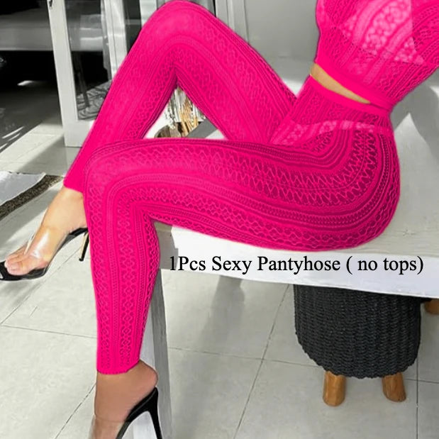 1Pcs Sexy Pantyhose ( no top ) Women's Tights Colorful Mesh Hosiery All Season Autumn Winter Mesh Legging