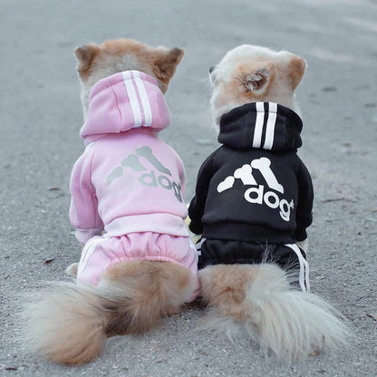 Four Legged Pet Dog Hoodie   Puppy Jumpsuit Letters Overalls for Small Medium Dogs Pomeranian Pajamas Winter Dog Jumpsuit