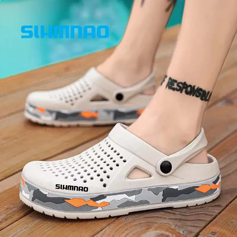 2025 Summer Outdoor Beach Casual Sandals, Lightweight and Breathable Household Shoes, Anti Slip and Breathable Fishing Slippers