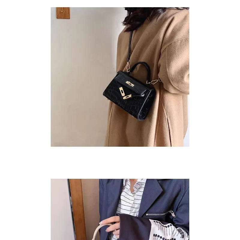Black Super Hot Stylish Small Bag for Women - 2025 New Autumn/Winter High-End Luxury Minimalist Crossbody Square Bag