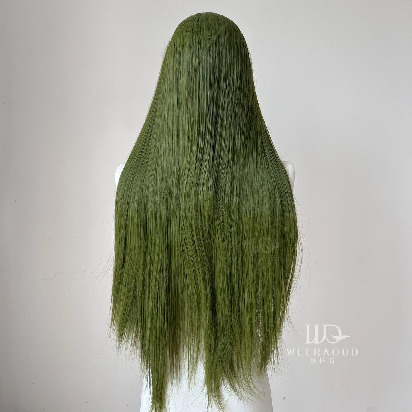 Green Lace Front Wigs for Fashion Women 26 Inches HD Straight 13*4 Natural Frontal Lace High Quality Synthetic for Cosplay