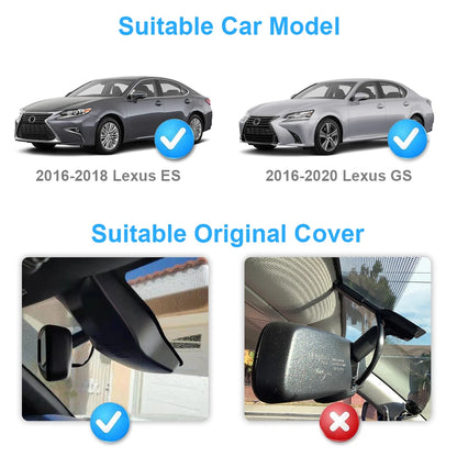 Fitcamx 4K Dash Cam for Lexus IS/ES/GS (2016-2025), Wireless Car DVR Camera with Night Vision, Built-in WiFi, Plug & Play, WDR