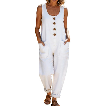 Fashion Denim Overalls for Women Loose Fit Classic Bib Casual Jean Stretchy Denim Overall Jumpsuit Tapered Leg Jean Pants