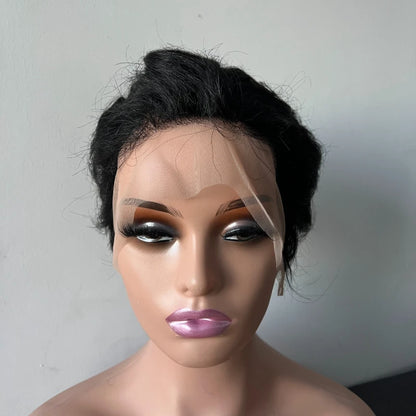 Premium Human Hair 13x4 Lace Frontal Wigs for Women 4inches Wavy Brazilian Remy Pre-Plucked Natural Hairline Ear To Ear Lace