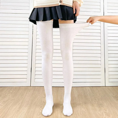 1/2Pcs Extended Over Knee High Socks Silicone Anti Slip High Tube Cotton Socks High Elasticity Loose Oversized Women's Stockings