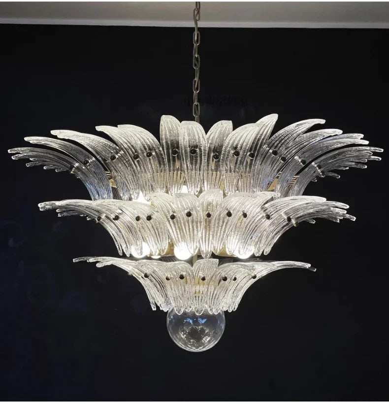 Modern Vintage French Glass Living Room Chandelier Designer Bedroom Mid-Century Style Duplex-Style Dining RoomLarge Villa Lights